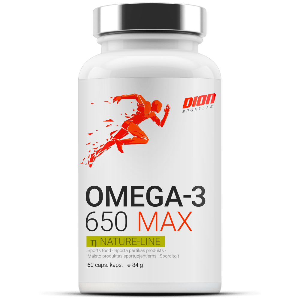 OMEGA-3 MAX 650 1000 mg Žuvų taukai koncentratas (65% Omega-3)